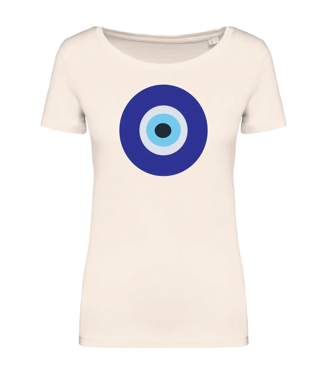 T-shirt_donna_manica_corta_avorio_occhio_di_allah_o_occhio_greco