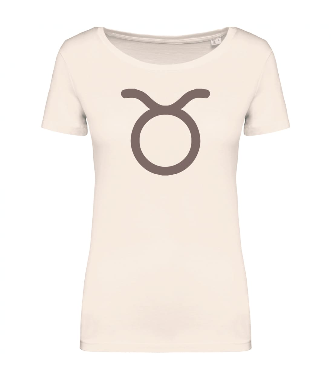 T-shirt_donna_manica_corta_avorio_segno_zodiacale_toro