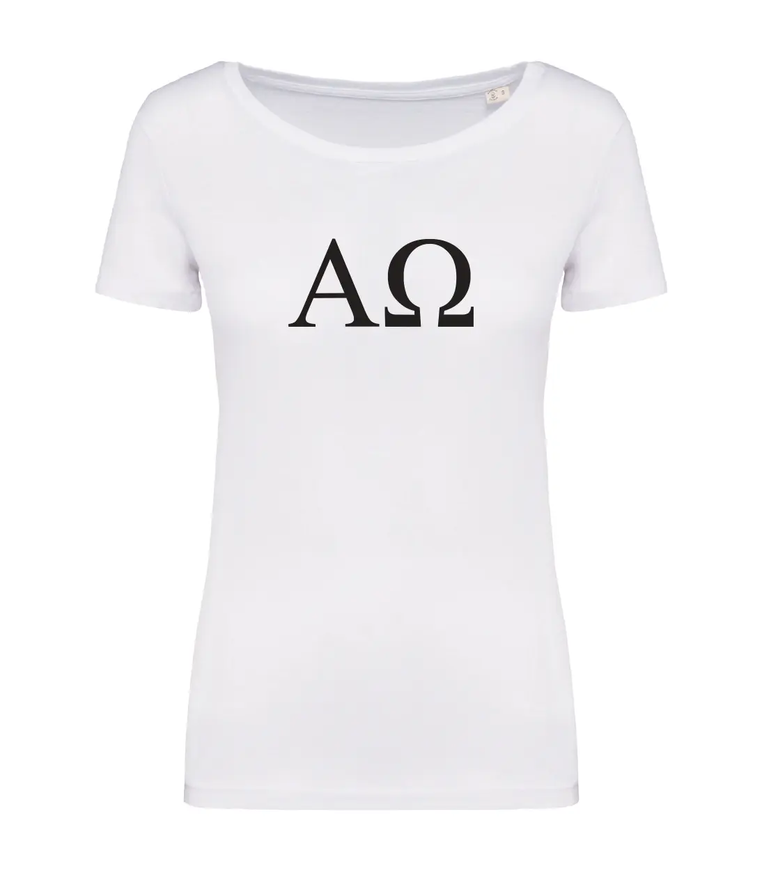 T-shirt_donna_manica_corta_bianco_alfa_e_omega