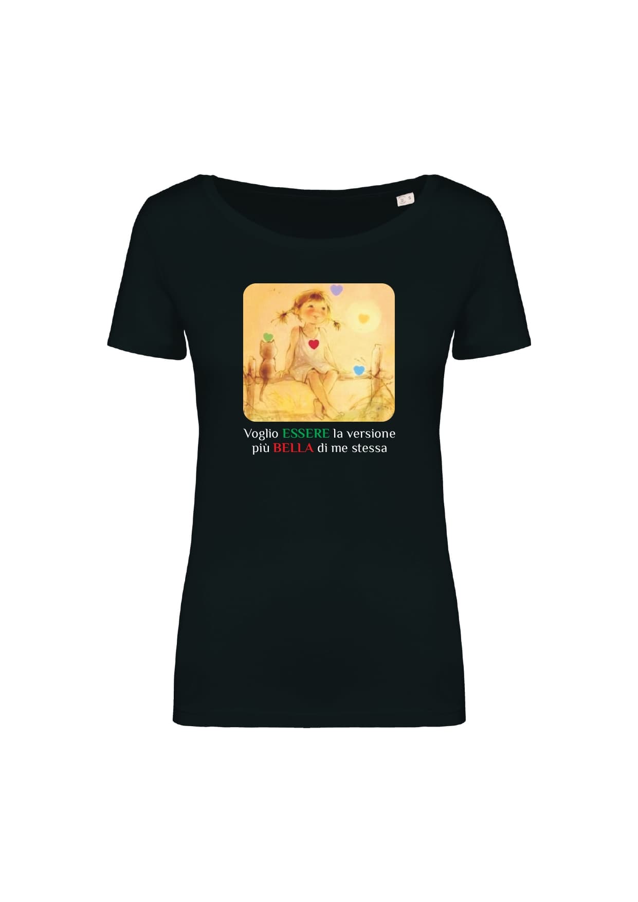 T-shirt_donna_manica_corta_nero_Voglio_essere_la_versione_migliore_di_ me_stessa
