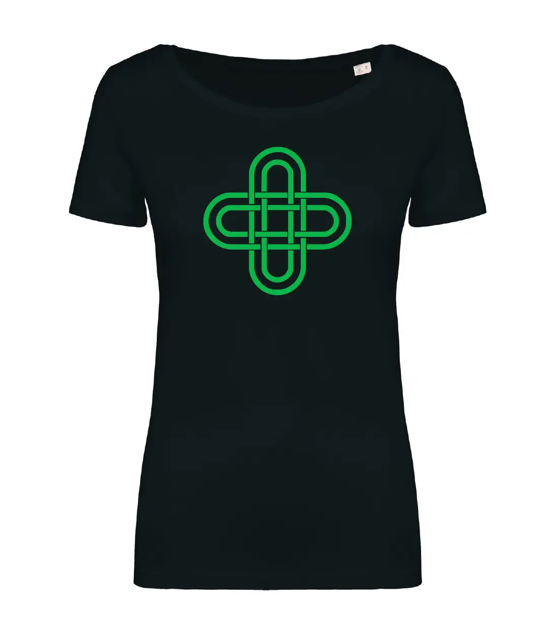 T-shirt_donna_manica_corta_nero_nodo_di_salomone