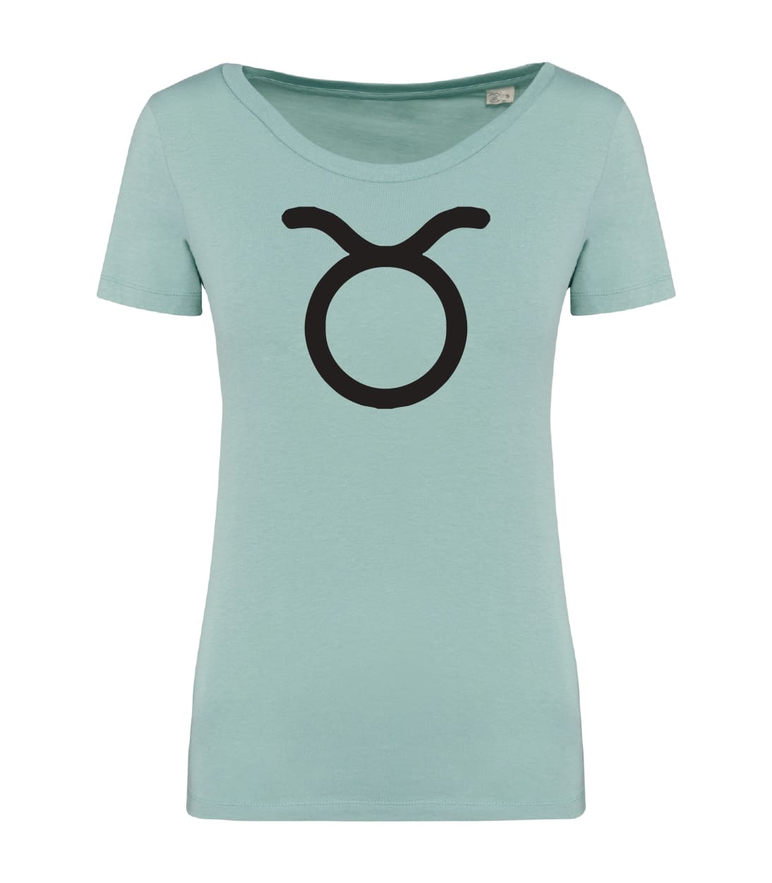 T-shirt_donna_manica_corta_verde_menta_segno_zodiacale_toro