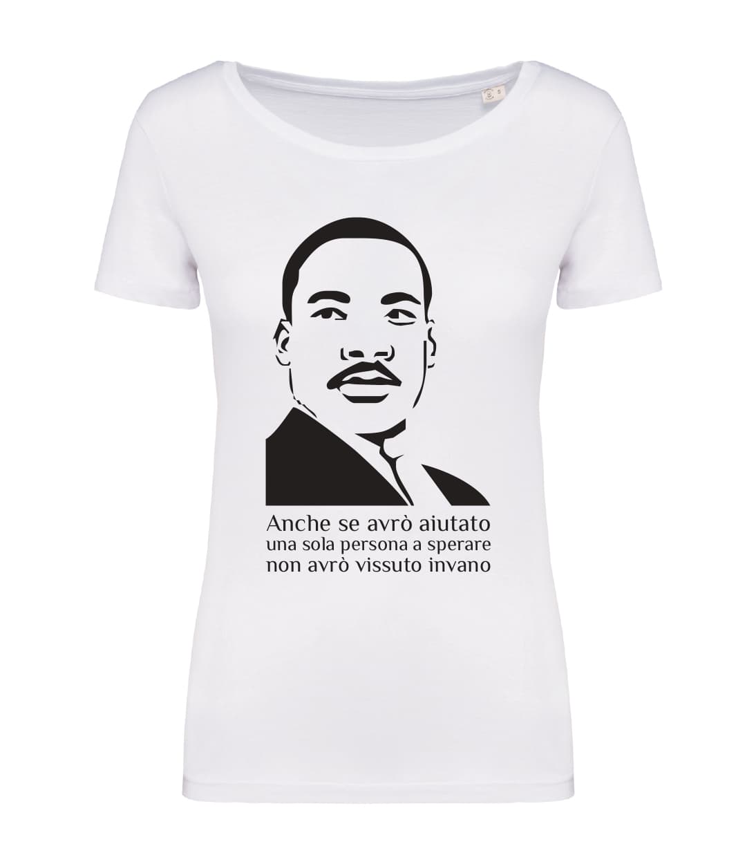T-shirt_manica_corta_donna__bianco_M.L.King_Anche_se_avro_aiutato...