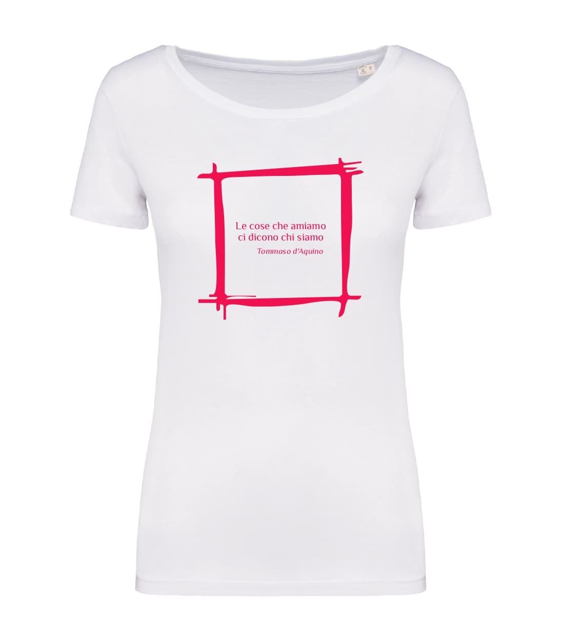 T-shirt_manica_corta_donna_bianco_Le cose_che_amiamo_ci_dicono_chi_siamo
