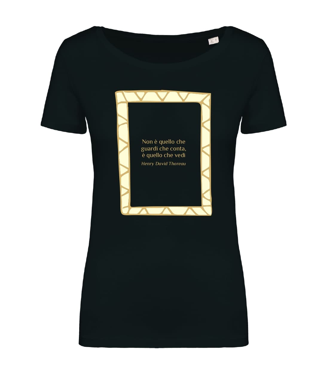 T-shirt_manica_corta_donna_nero_Non_e_quello_che_ guardi_che_ conta