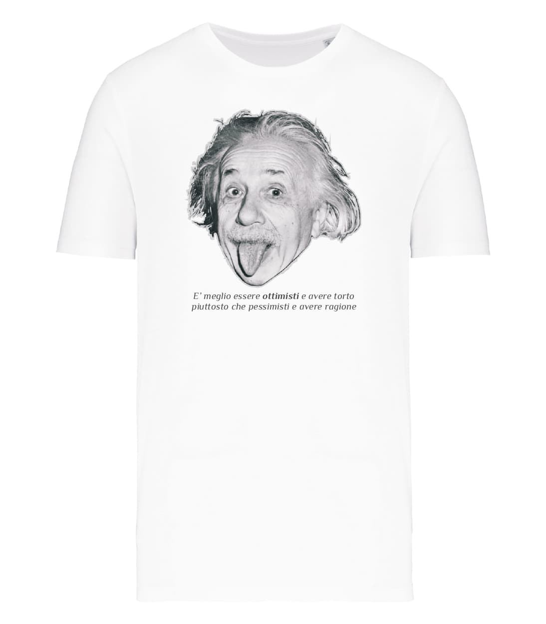 T-shirt_manica_corta_uomo_bianco_Einstein_lingua_e_testo