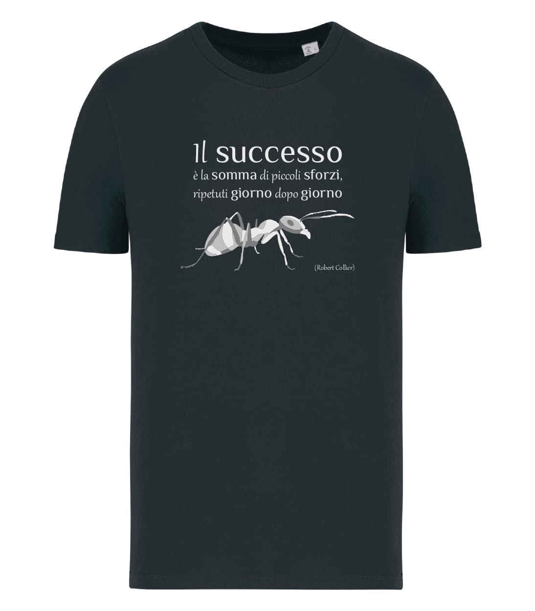 T-shirt_manica_corta_uomo_nero_Il successo_e_la_somma_di_piccoli_sforzi