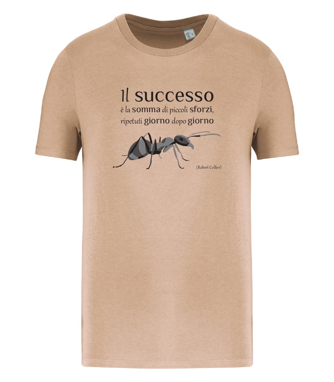 T-shirt_manica_corta_uomo_sabbia_Il successo_e_la_somma_di_piccoli_sforzi
