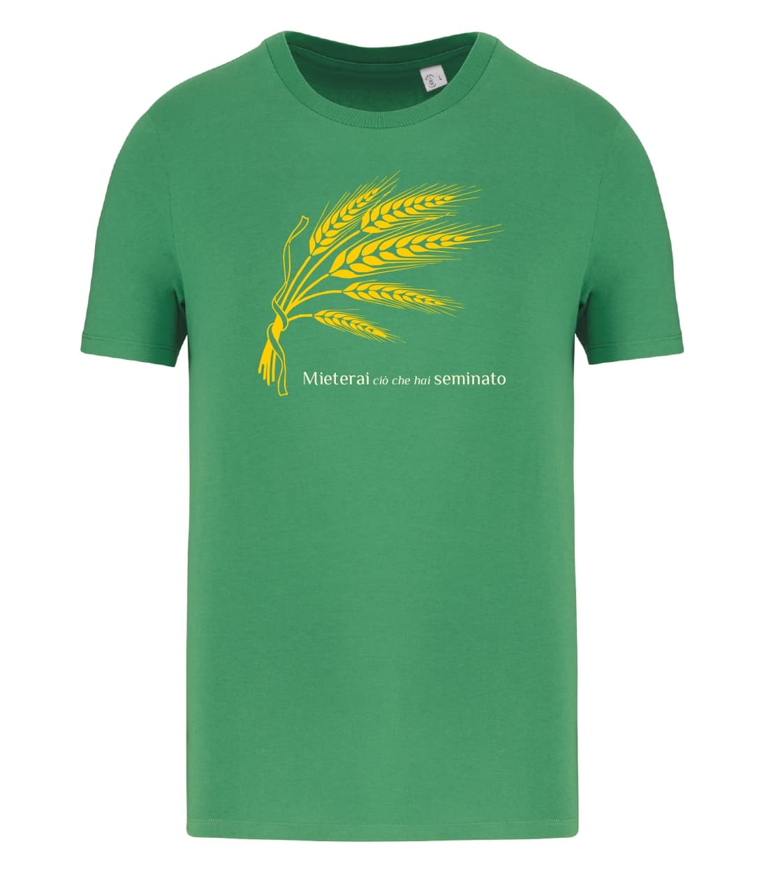 T-shirt_manica_corta_uomo_verde_Mieterai_cio_che_hai_ seminato