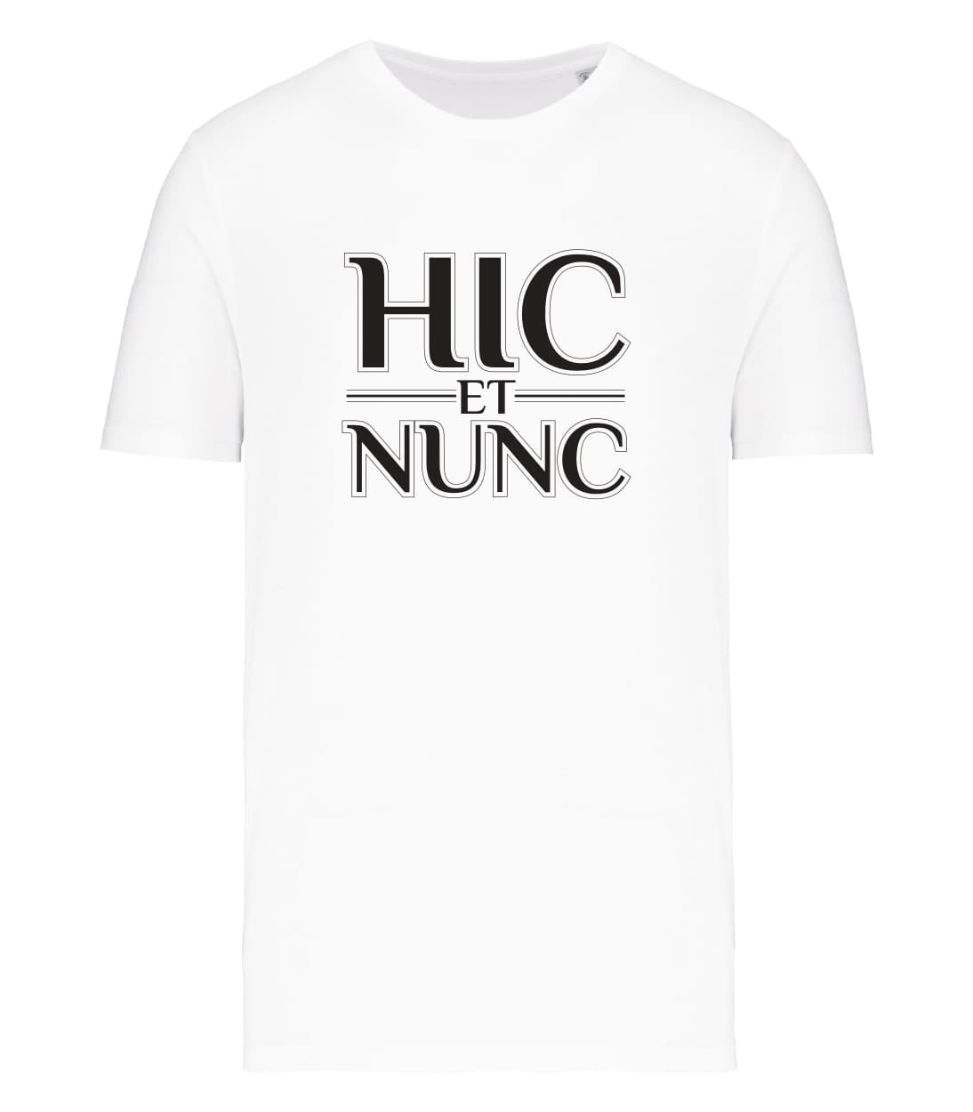 T-shirt_uomo_manica_corta_bianco_Hic_et_nunc