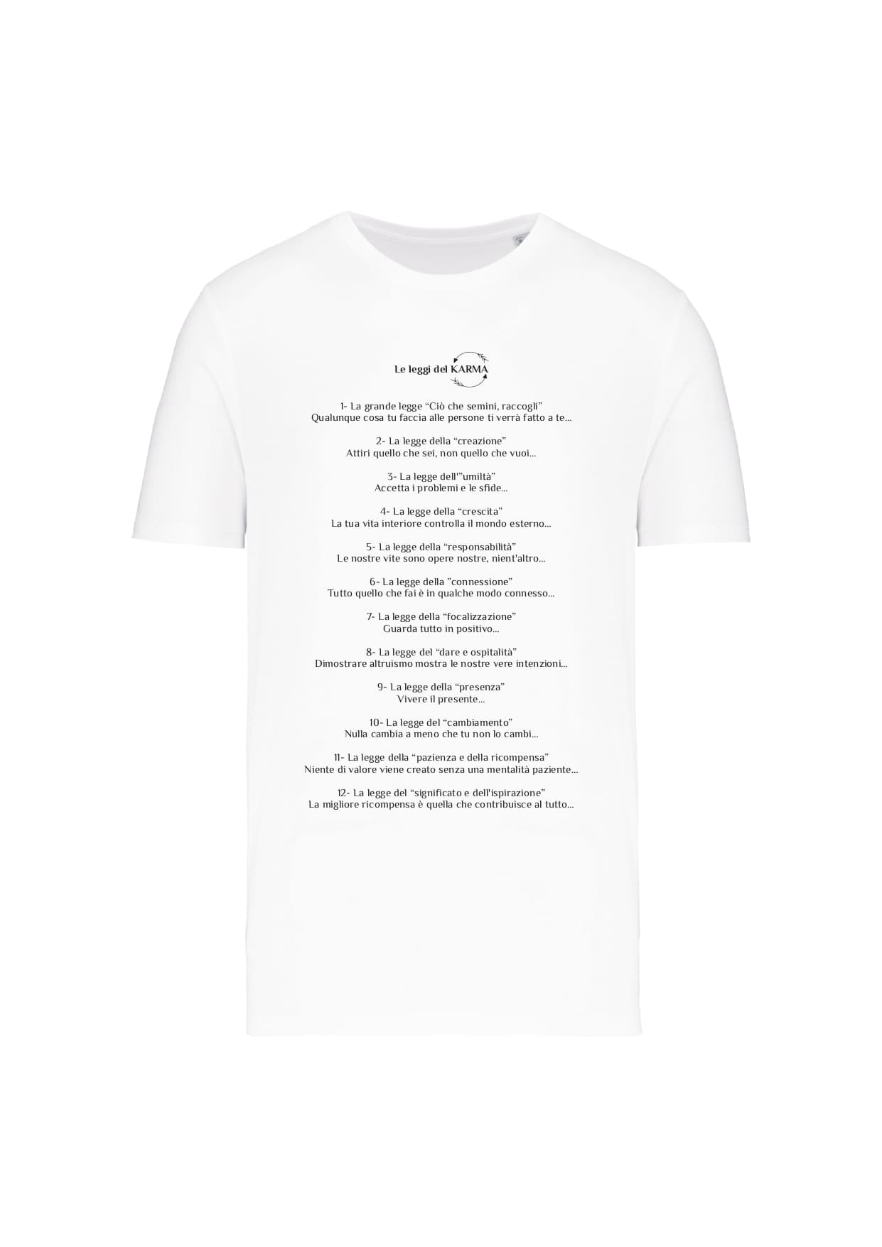 T-shirt_uomo_manica_corta_bianco_Le_leggi_del_karma