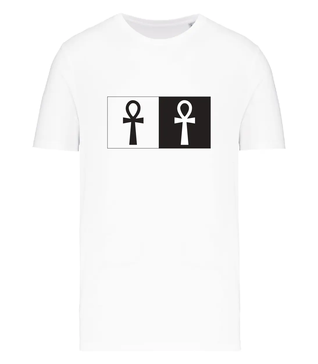 T-shirt_uomo_manica_corta_bianco_ankh_versione_biancoenero