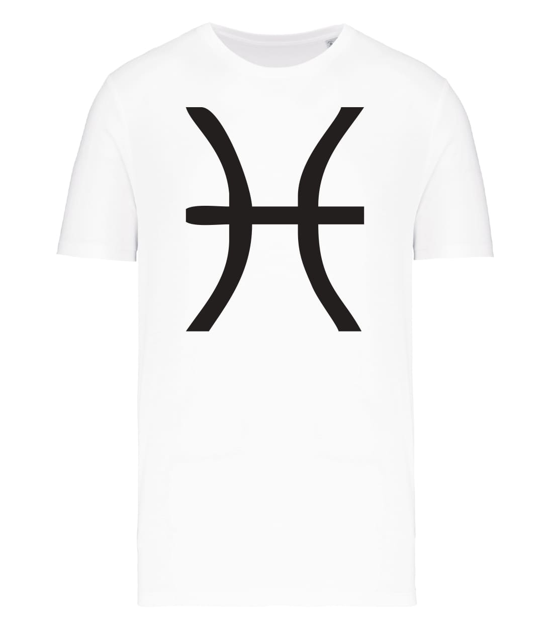 T-shirt_uomo_manica_corta_bianco_segno_zodiacale_pesci