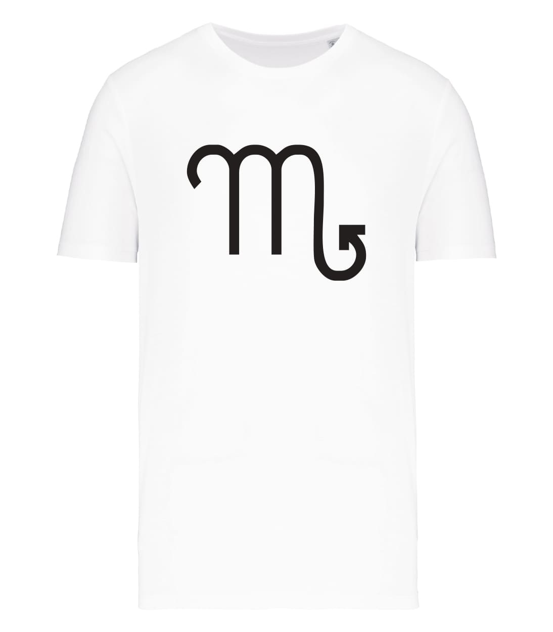 T-shirt_uomo_manica_corta_bianco_segno_zodiacale_scorpione