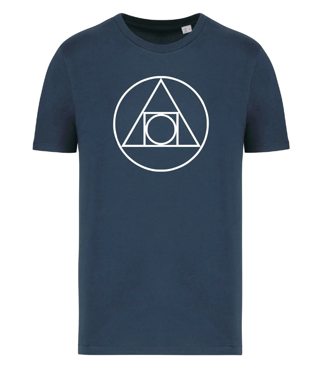 T-shirt_uomo_manica_corta_blu_navy_cerchio_quadrato