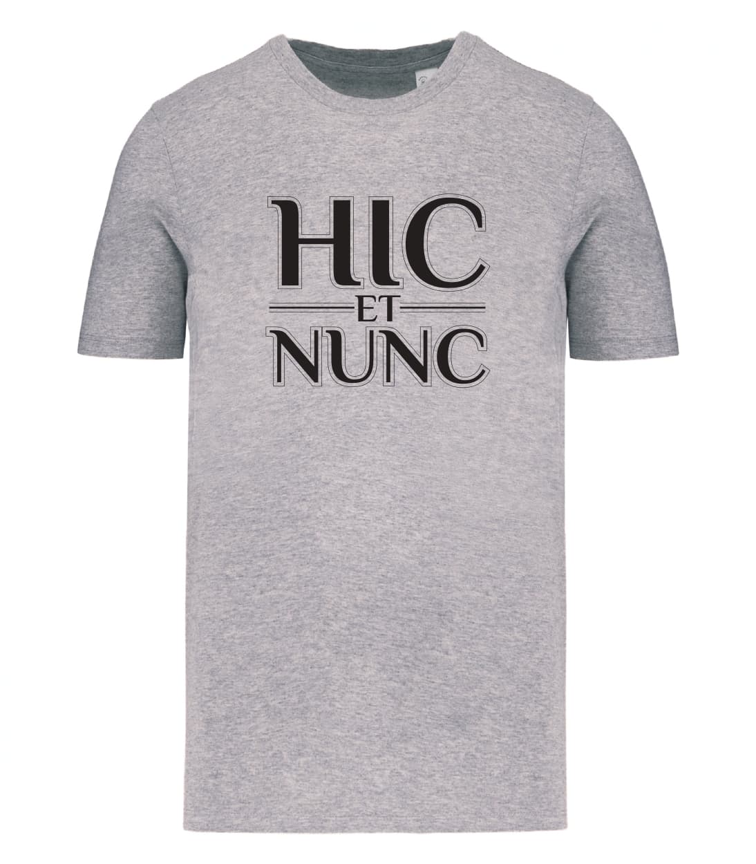 T-shirt_uomo_manica_corta_grigio_melange_Hic_et_nunc