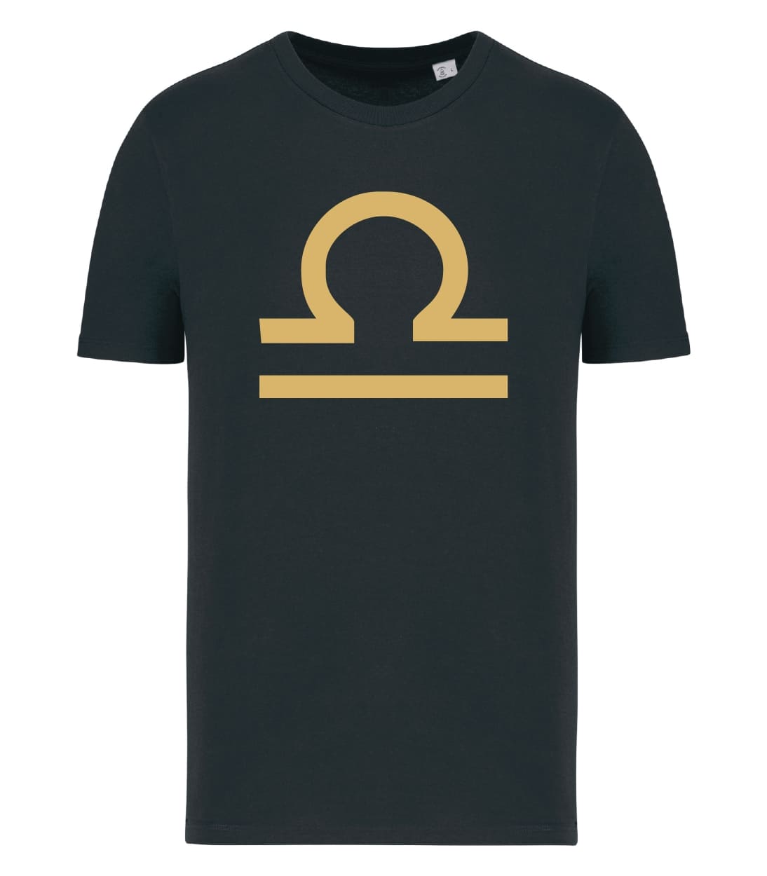 T-shirt_uomo_manica_corta_nero_segno_zodiacale_bilancia