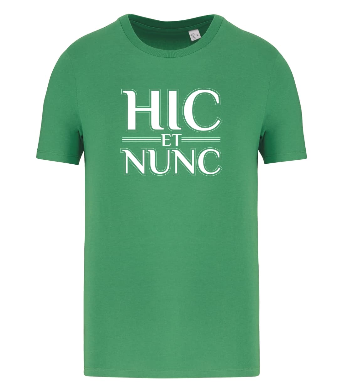 T-shirt_uomo_manica_corta_verde_Hic_et_nunc