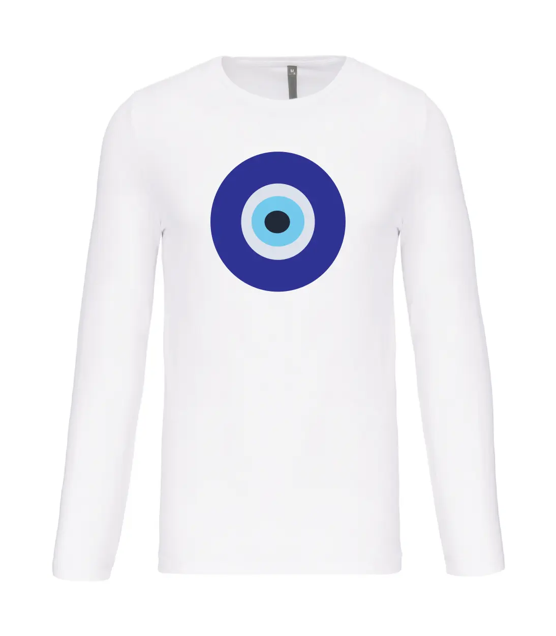T-shirt_uomo_manica_lunga_bianco_occhio_di_allah_o_occhio_greco