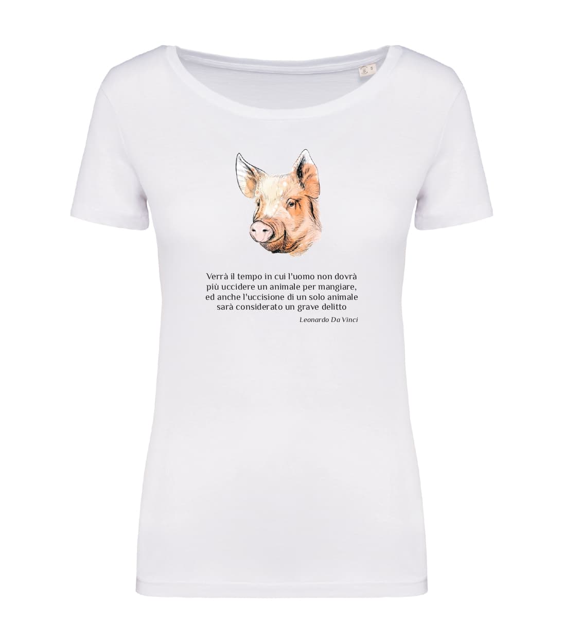 T-shirt_donna_manica_corta_bianco_Verra_il_tempo_in_ cui_luomo