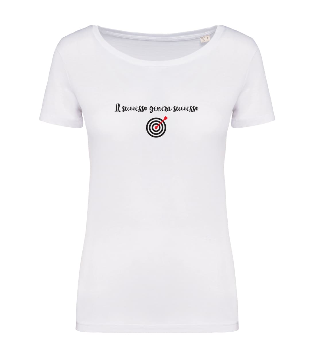 T-shirt_donna_manica_corta_bianco_successo_genera_successo