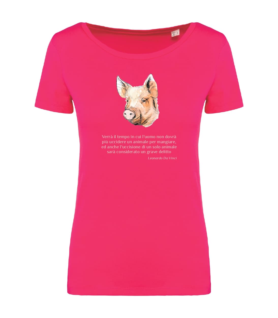 T-shirt_donna_manica_corta_rosso_sorbetto_Verra_il_tempo_in_ cui_luomo