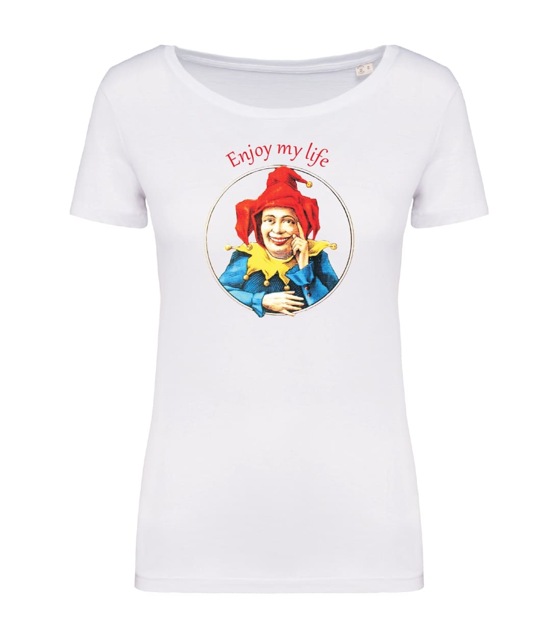 T-shirt_donna_manica_corta_bianco_Enjoy_my_life