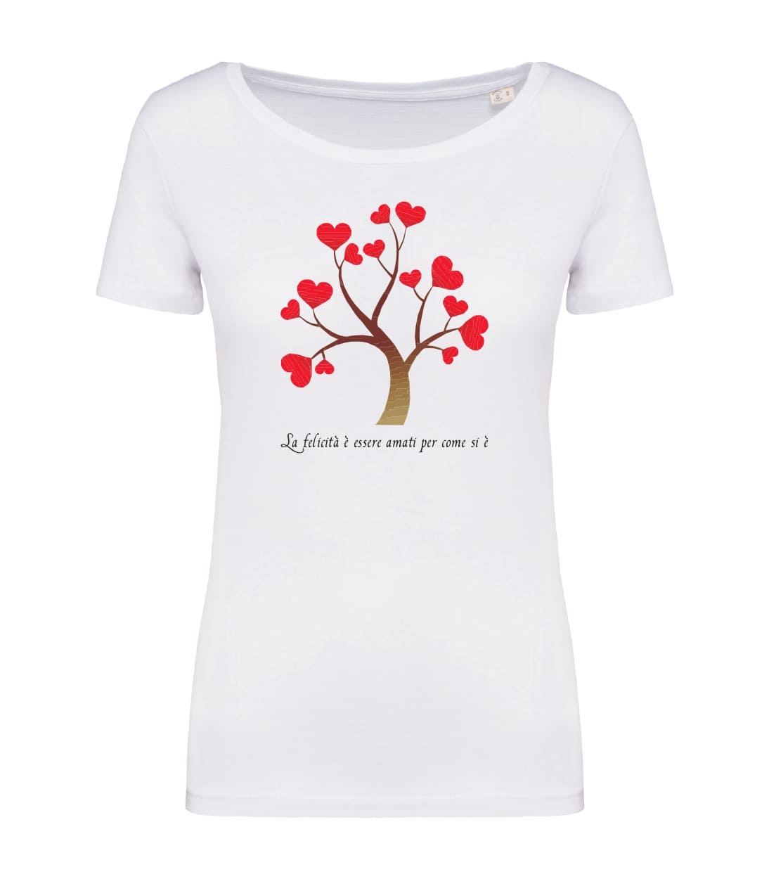 T-shirt_donna_manica_corta_bianco_La_felicita_e_essere_amati_per_come_si_e