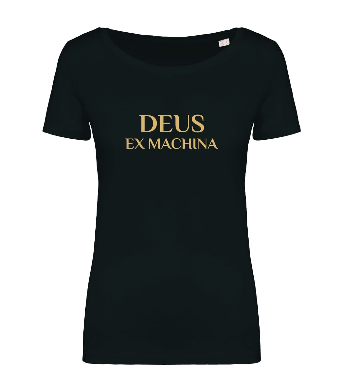 T-shirt_donna_manica_corta_nero_Deus_ex_machina