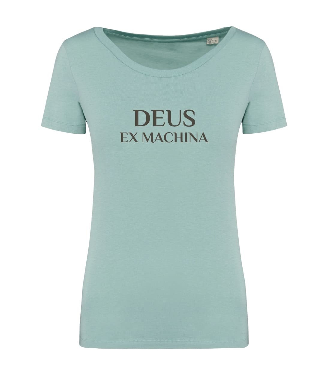 T-shirt_donna_manica_corta_verde_menta_Deus_ex_machina