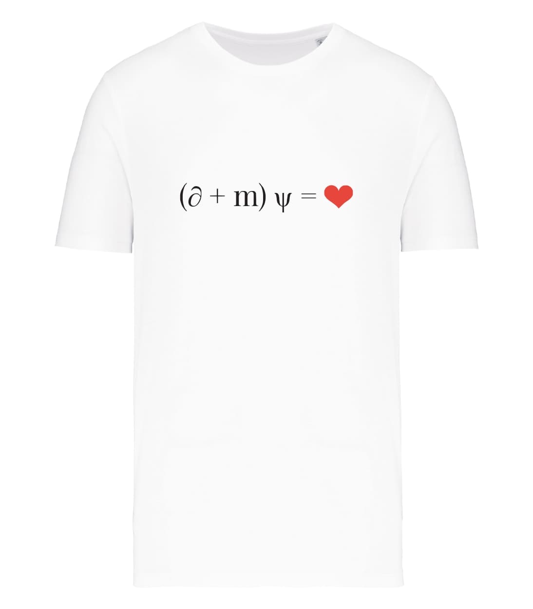 T-shirt_uomo_manica_corta_bianco_formula_di_Dirac