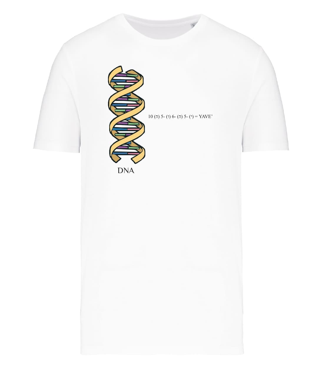 T-shirt_uomo_manica_corta_bianco_la_firma_del_ Padre_Creatore_DNA