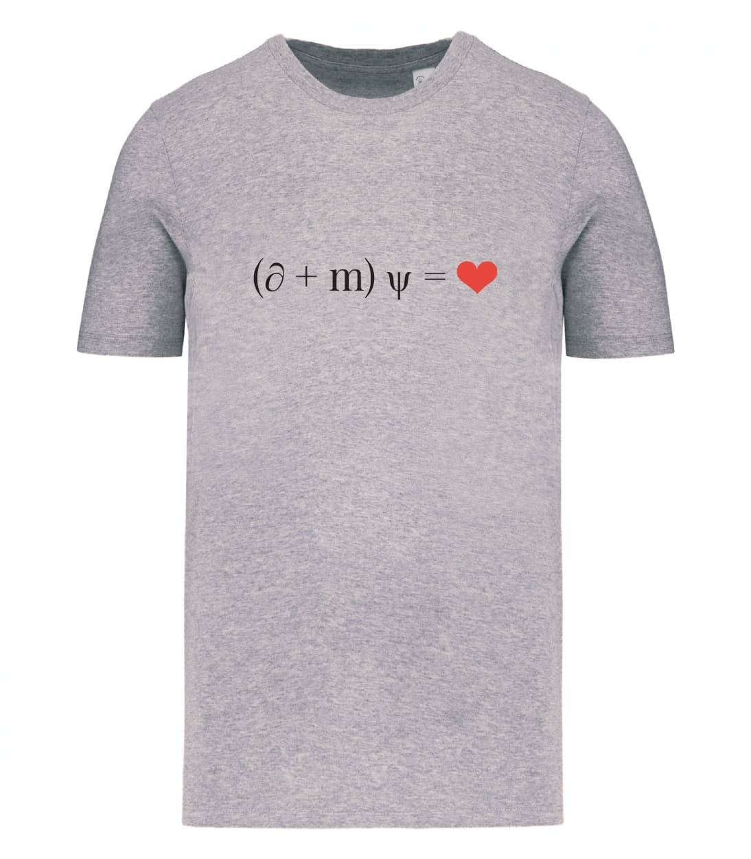 T-shirt_uomo_manica_corta_grigio_ melange_formula_di_Dirac