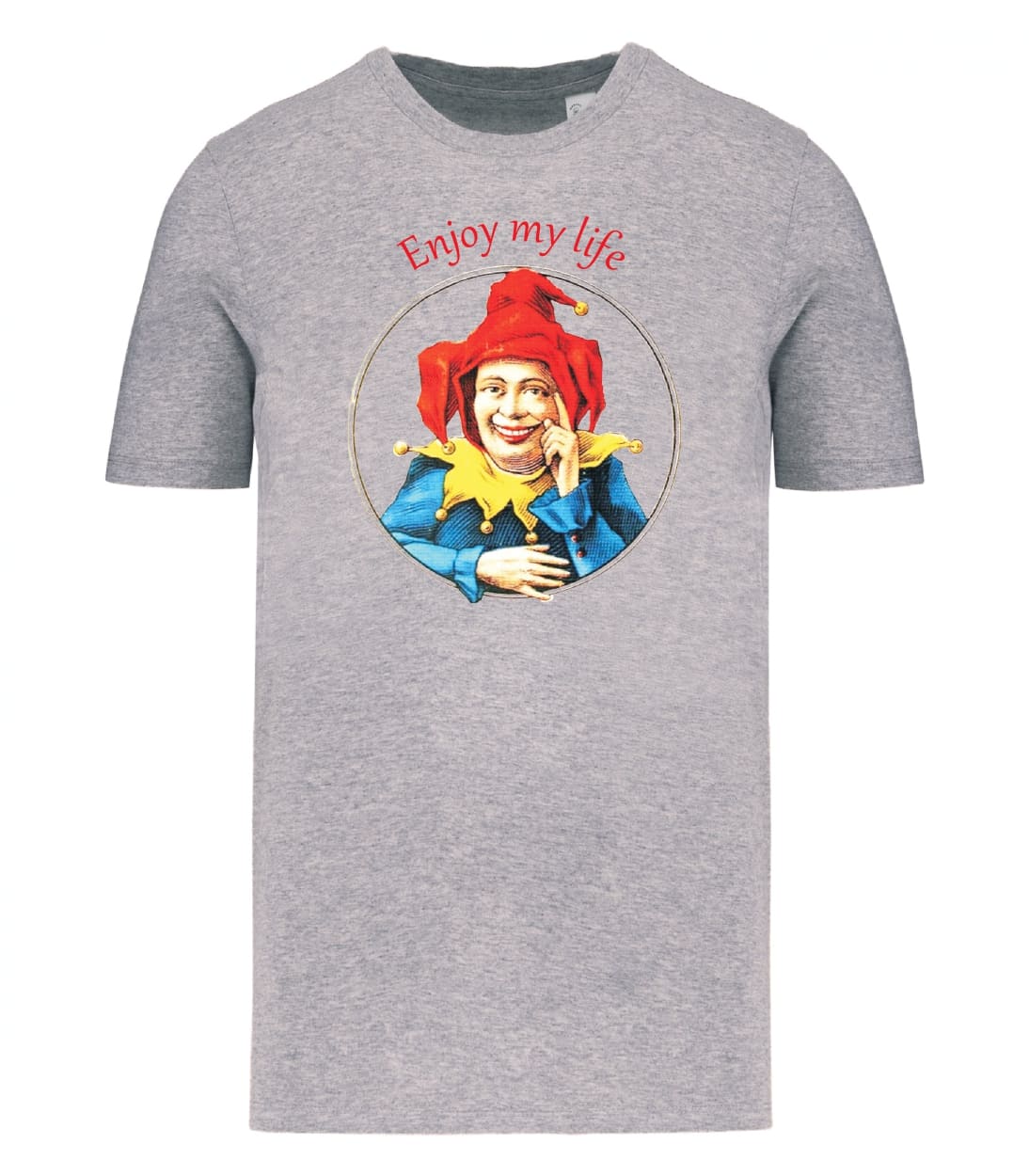 T-shirt_uomo_manica_corta_grigio_melange_Enjoy_my_life