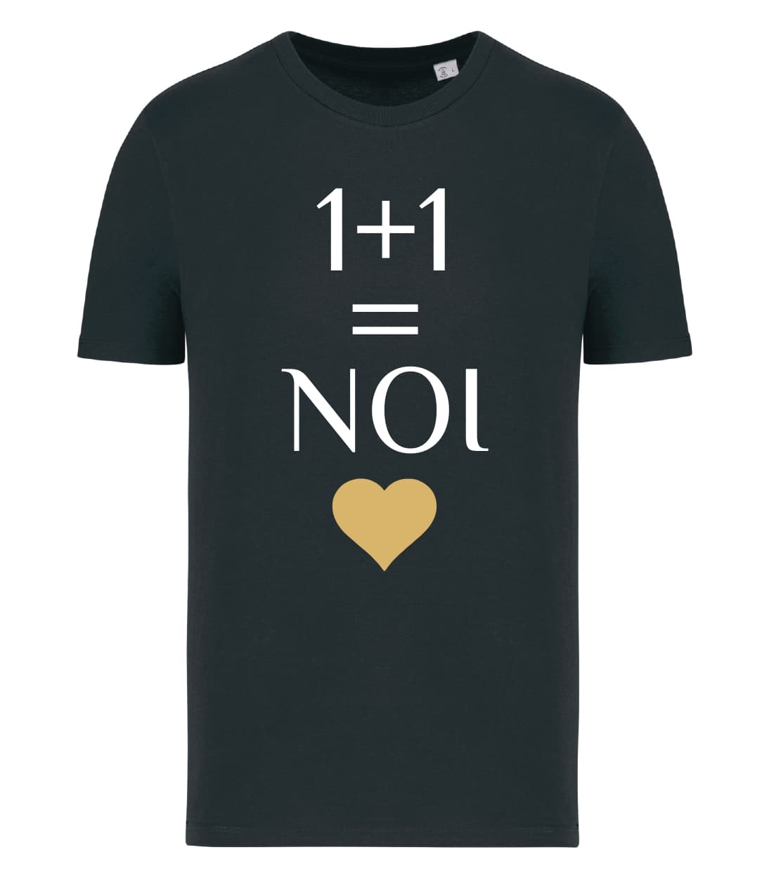T-shirt_uomo_manica_corta_nero__1_+_1_=_noi_cuore_ oro