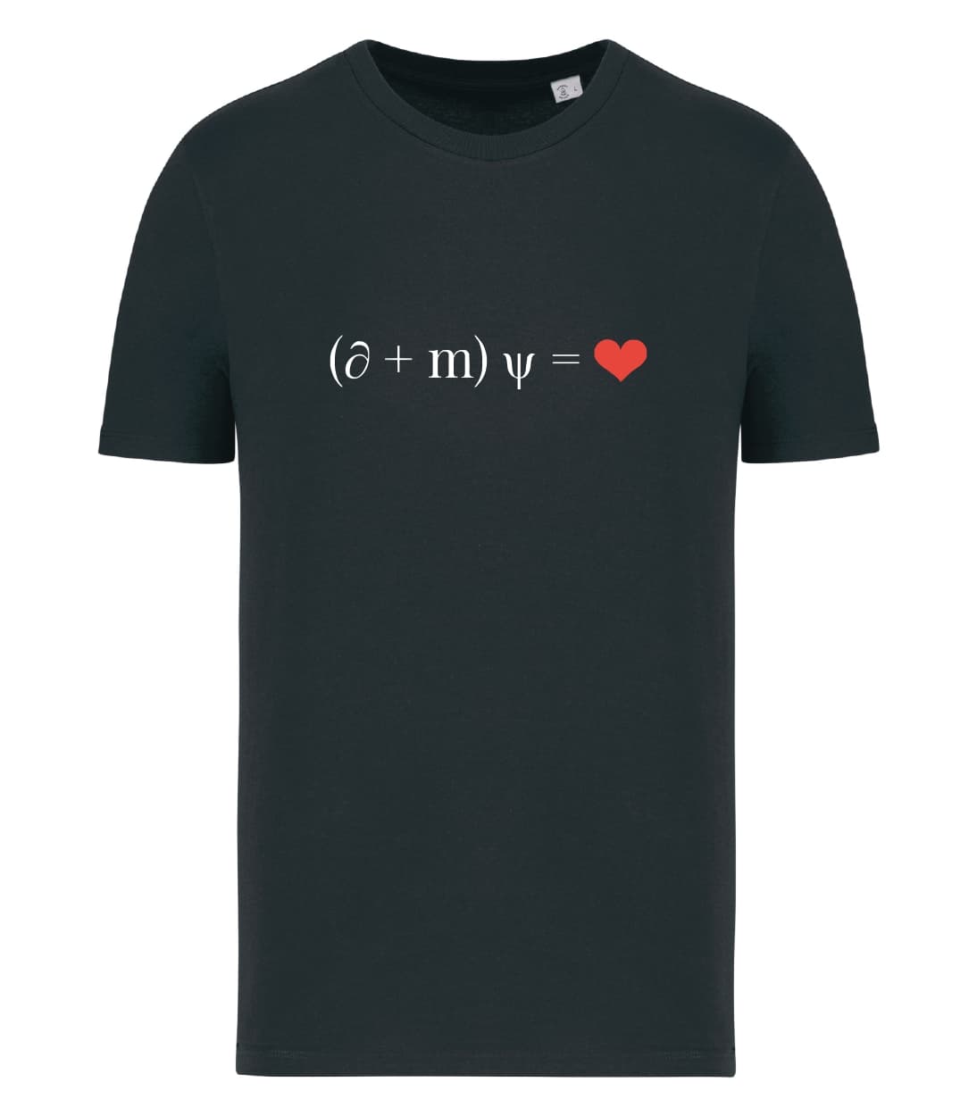T-shirt_uomo_manica_corta_nero_formula_di_Dirac