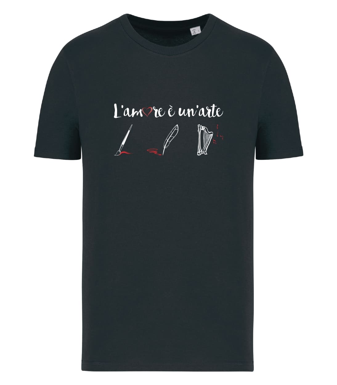 T-shirt_uomo_manica_corta_nero_lamore_e_un_arte