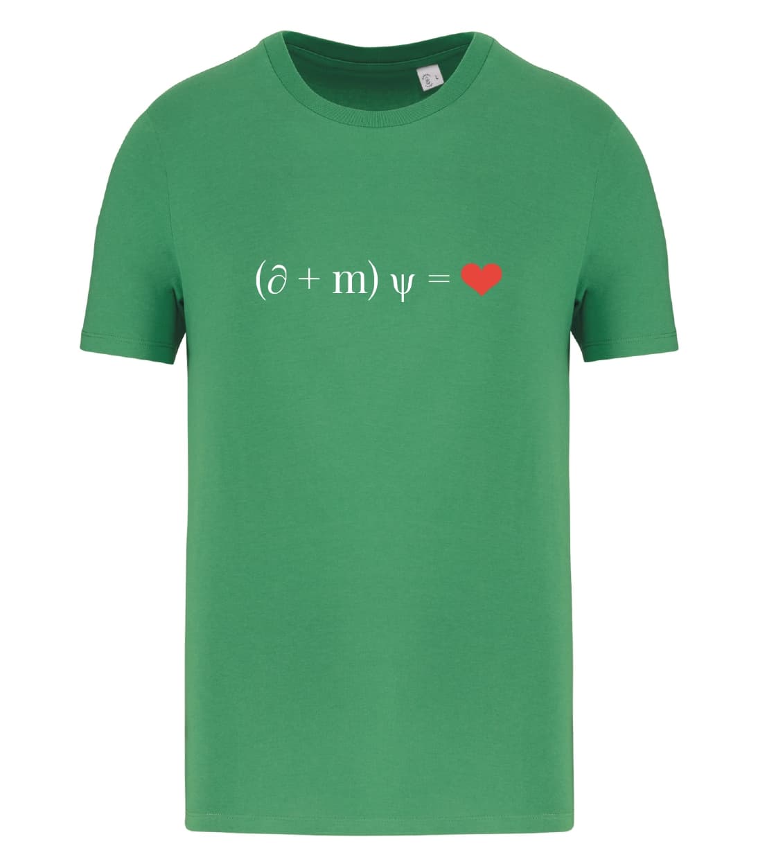 T-shirt_uomo_manica_corta_verde_formula_di_Dirac