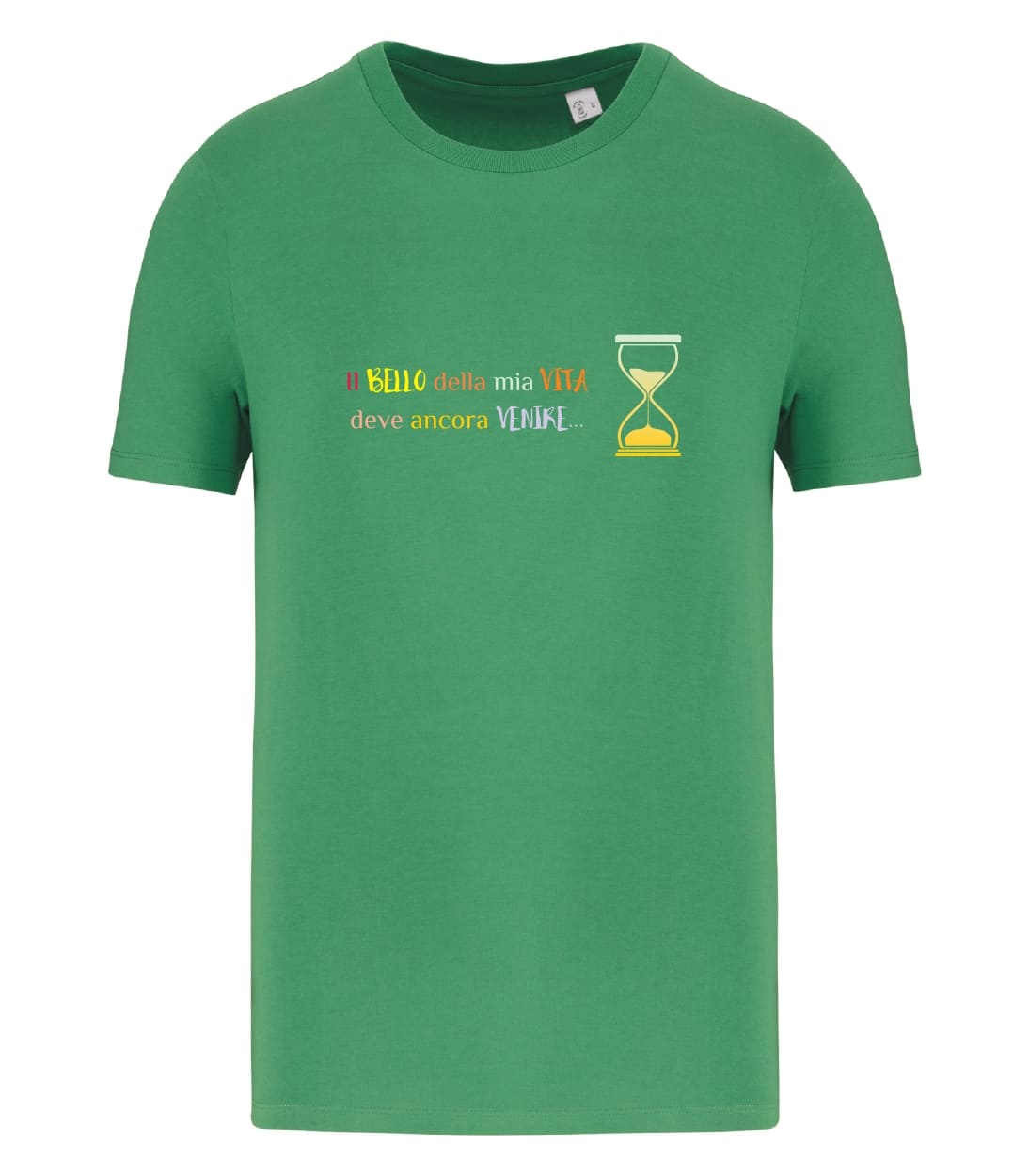 T-shirt_uomo_manica_corta_verde_il_bello_della_mia_vita_deve_ancora_venire
