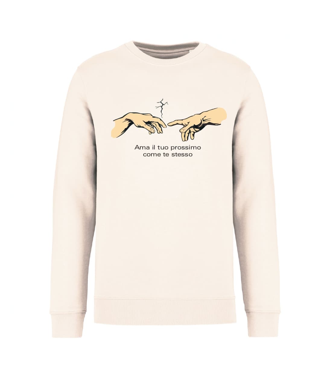 Felpa_unisex_avorio_ama_il_tuo_prossimo_come_te_stesso