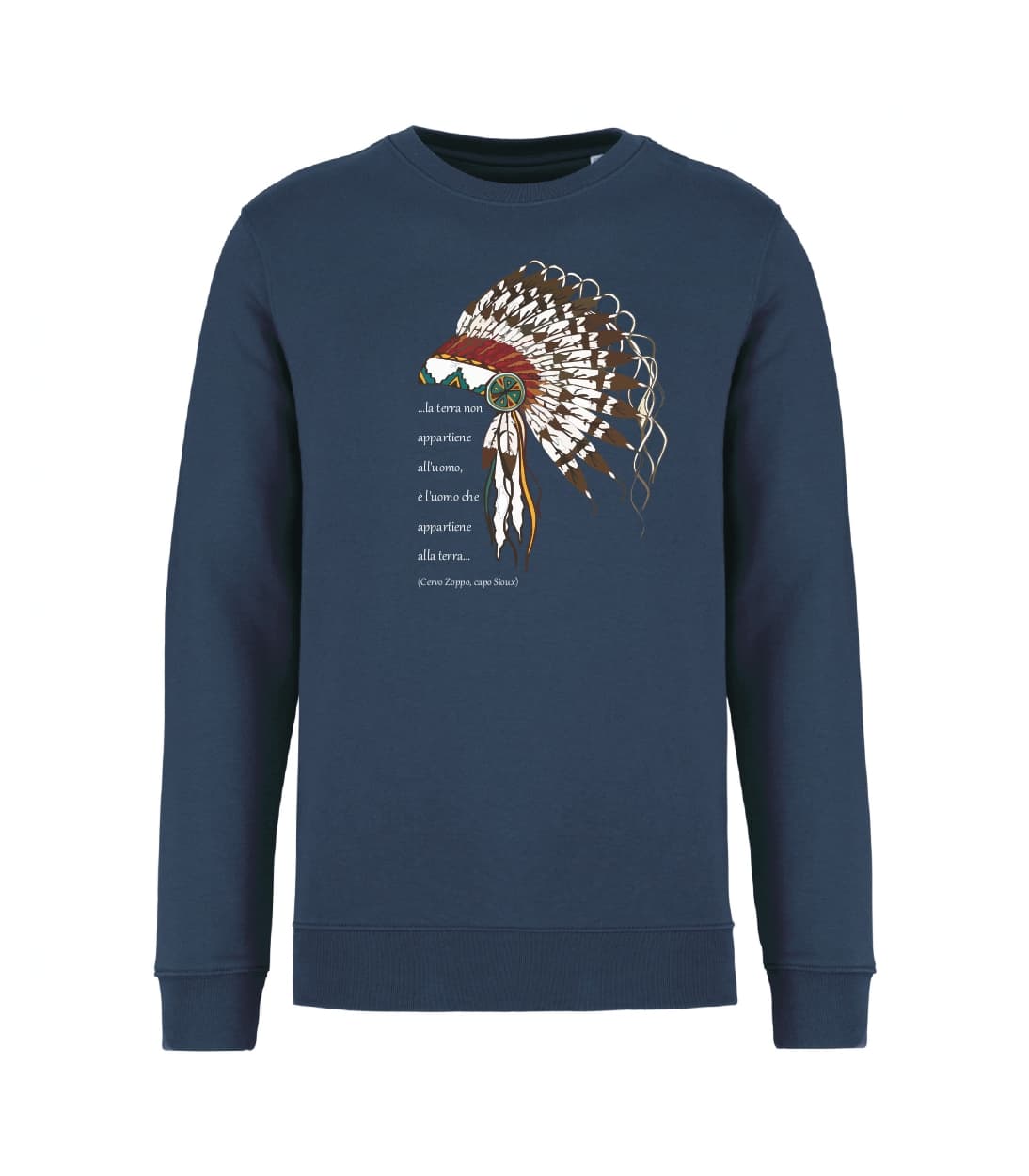 Felpa_unisex_blu_navy_La_terra_non_appartine_alluomo_ma_e