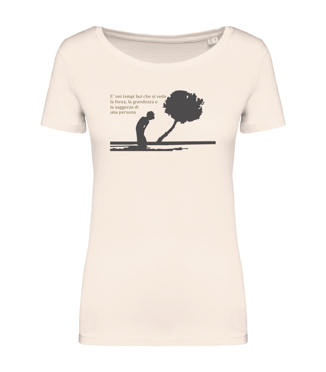 T-shirt_donna_manica_corta_avorio_E_nei_tempi_bui_che_si_vede_la_grandezza_e_la_saggezza