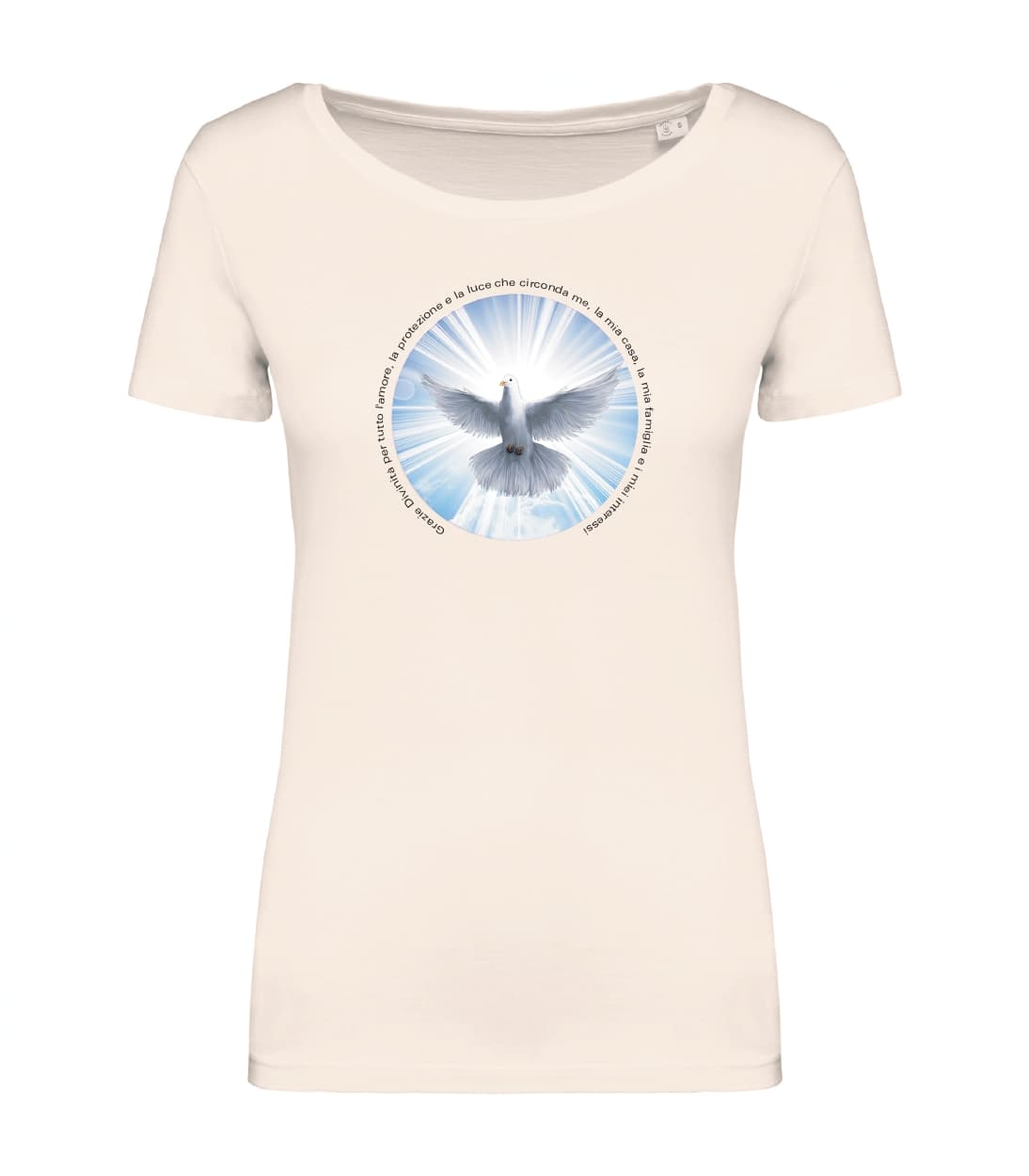 T-shirt_donna_manica_corta_avorio_grazie_divinita_per_tutto_lamore