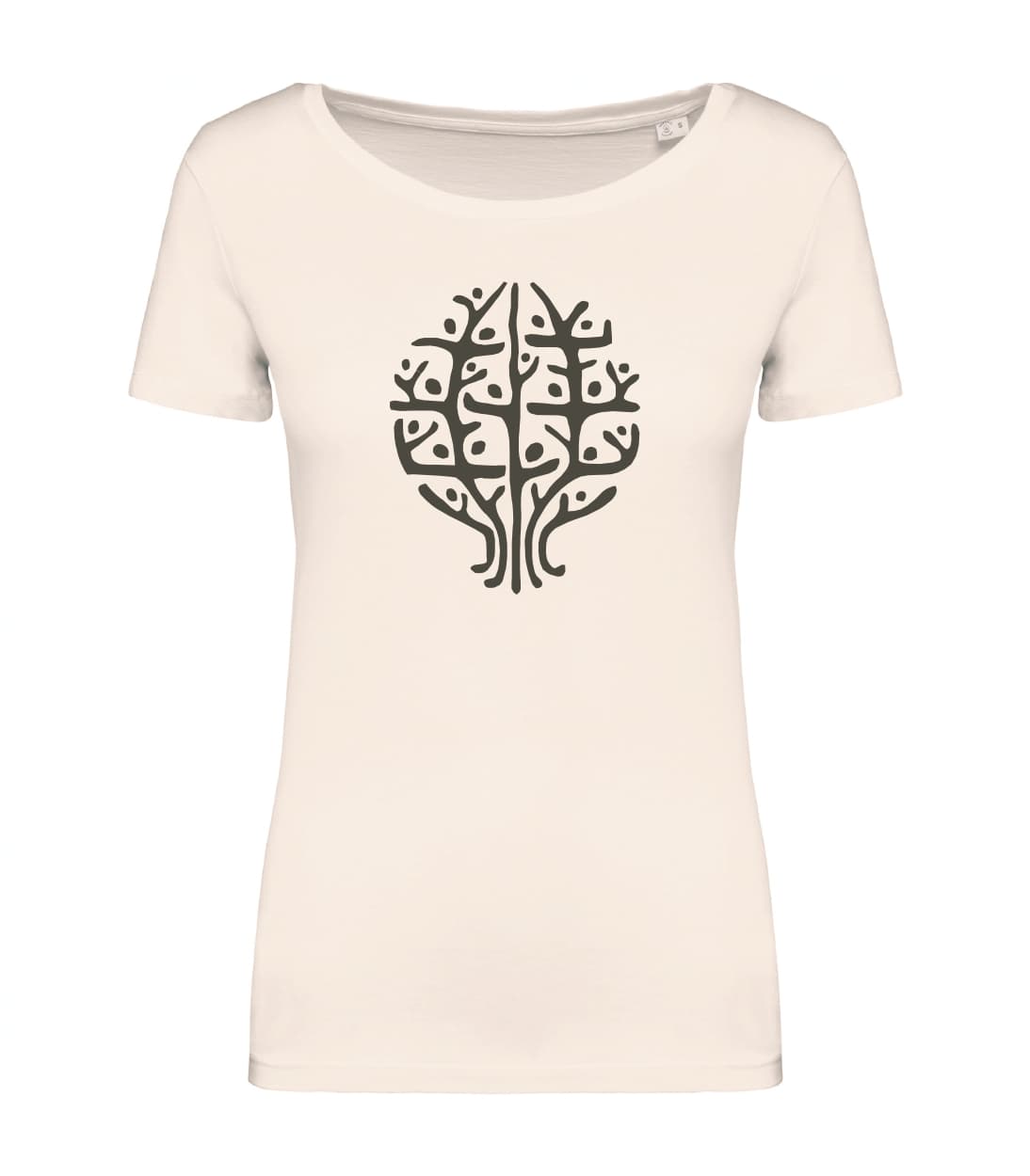 T-shirt_donna_manica_corta_avorio_simbolo_Madre_Natura