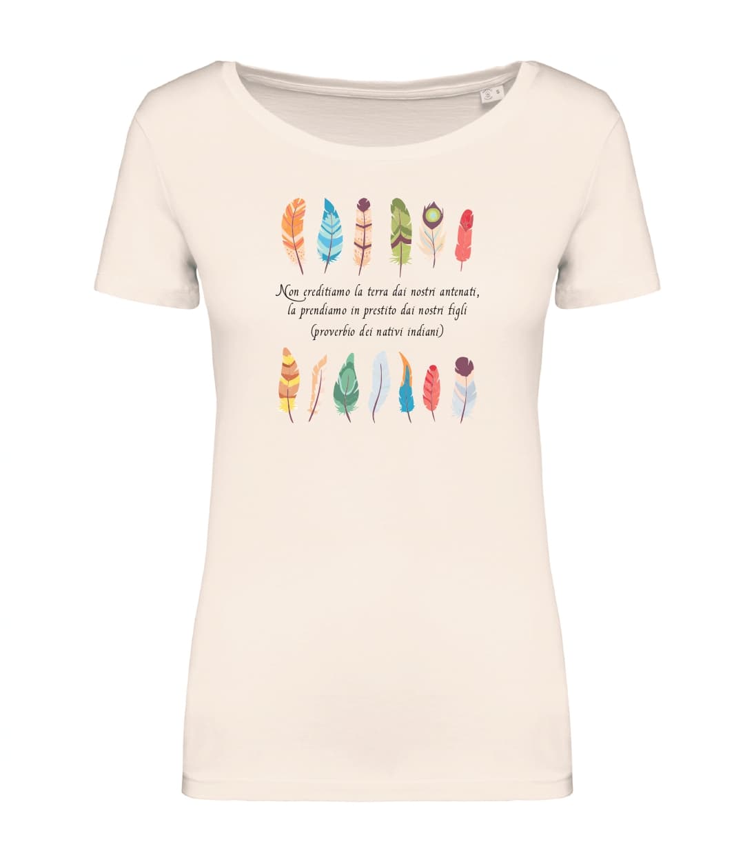 T-shirt_donna_manica_corta_avoro_Non_ereditiamo_la_terra