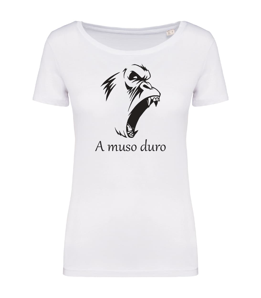 T-shirt_donna_manica_corta_bianco_A_muso_duro
