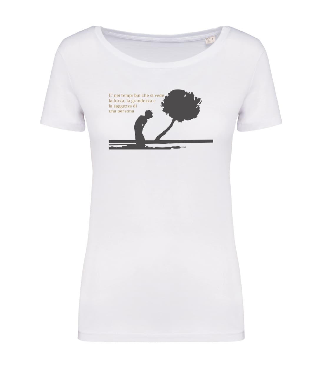 T-shirt_donna_manica_corta_bianco_E_nei_tempi_bui_che_si_vede_la_grandezza_e_la_saggezza