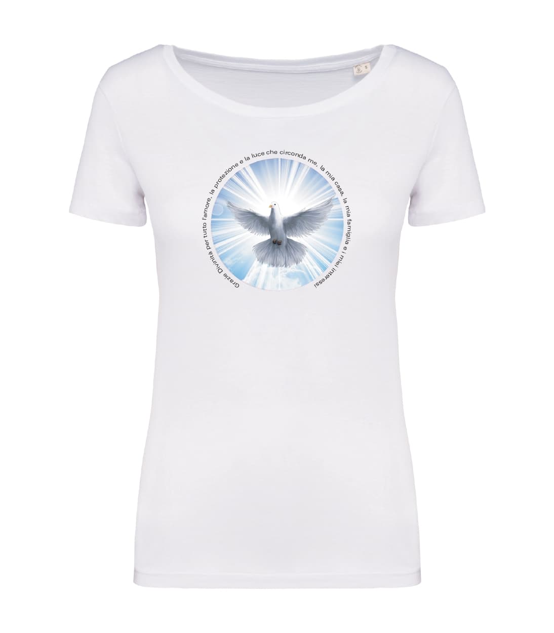 T-shirt_donna_manica_corta_bianco_grazie_divinita_per_tutto_lamore