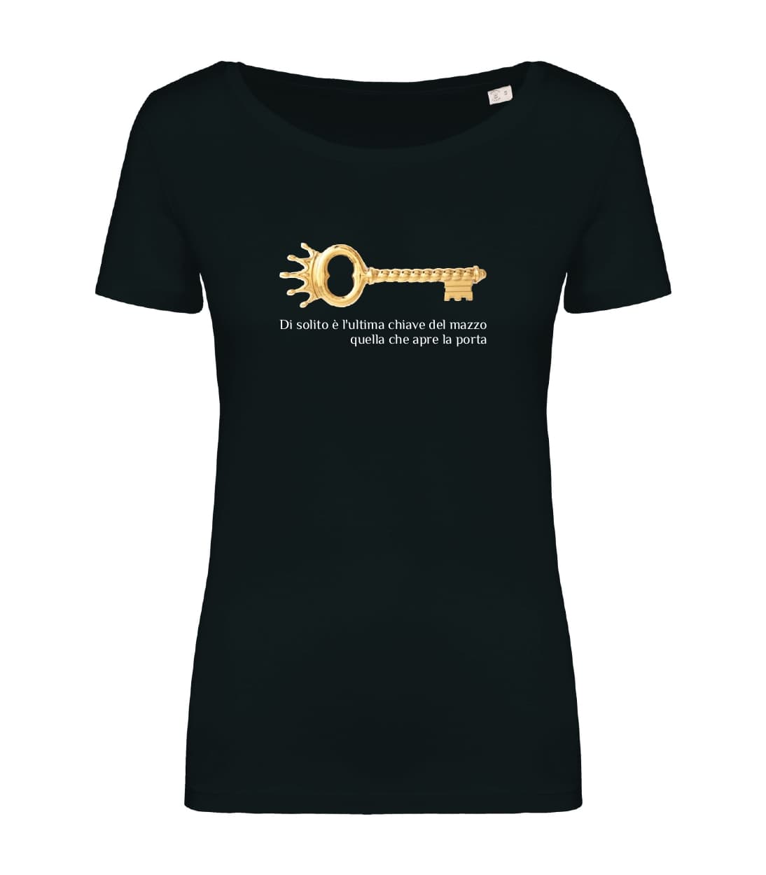 T-shirt_donna_manica_corta_nero_di_solito_e_lultima_chiave