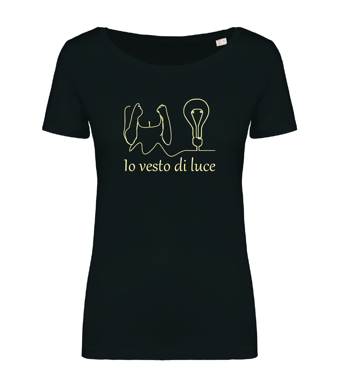 T-shirt_donna_manica_corta_nero_io_vesto_di_luce